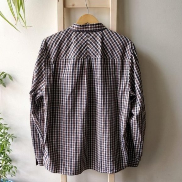 Men's Brooklyn Industry Gingham Plaid Button Down Casual Dress Office Size XL - Picture 2 of 3